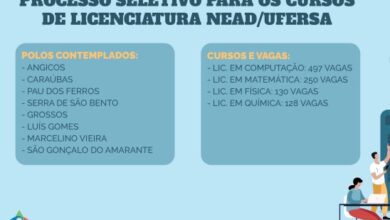 NEaD Ufersa publica edital com mais de 1000 vagas para cursos de licenciatura a distância