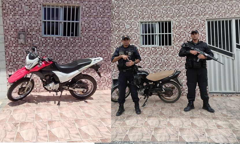 Polícia Militar recupera duas motos roubadas em Areia Branca