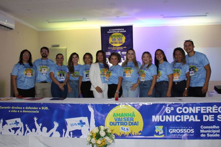 Prefeita Cinthia Sonale participa da 6ª Conferência Municipal de Saúde de Grossos