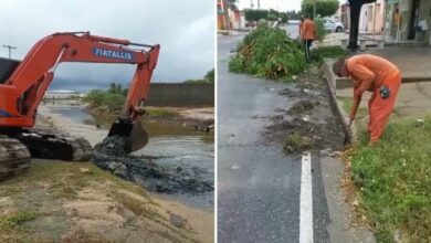 Prefeitura de Grossos intensifica trabalho de desobstrução e limpeza após as chuvas