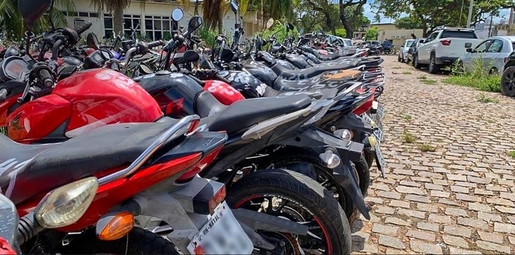 Polícia Civil do RN anuncia leilão com 152 motocicletas