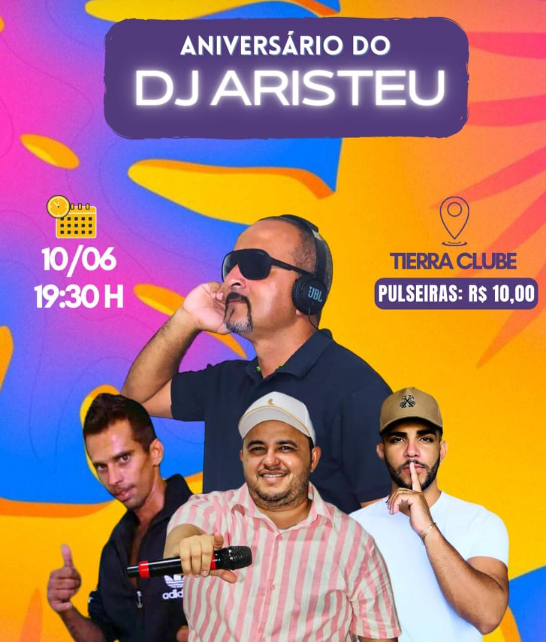 DJ. Aristeu vai agitar Grossos em festa de aniversário no Clube Tierra