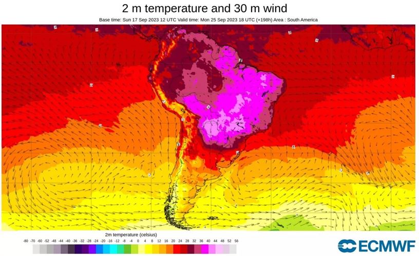 Brasil terá onda de calor excepcional com temperaturas de 40ºc a 45ºc