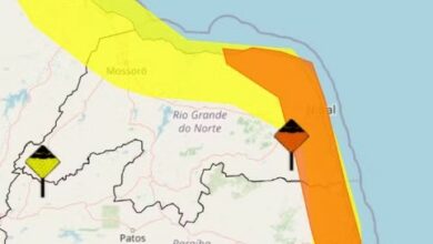 Inmet emite dois alertas de chuvas intensas em cidades do RN; veja lista