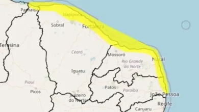 Inmet emite alerta de ventos costeiros para o litoral do RN