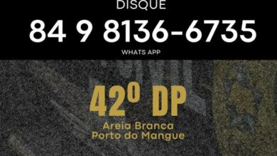 Polícia Civil de Areia Branca e Porto do Mangue disponibiliza Disque-Denúncia para a População