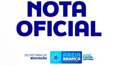 Prefeitura de Areia Branca emite nota oficial sobre recomendação do Ministério Público