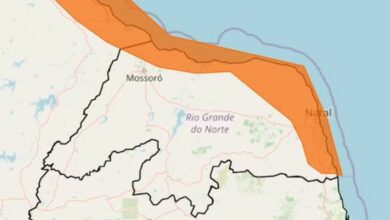 Alerta Laranja: Inmet emite aviso de perigo por chuvas intensas em 51 municípios, incluindo Grossos, Tibau e Areia Branca