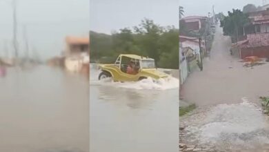 Forte temporal atinge a região Costa Branca com chuvas acima de 100mm